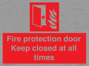 Fire protection door Keep closed at all times